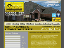 Tablet Screenshot of aircapitalroofing.com
